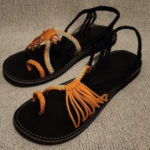 Bokyna Sandal in Fancy Peach (Peach/Mint/Black)